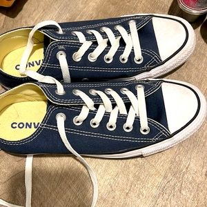 Worn once navy blue converse